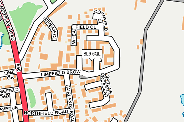 BL9 6QL map - OS OpenMap – Local (Ordnance Survey)