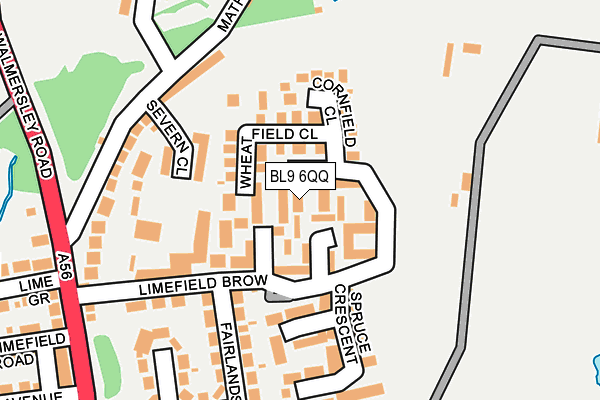 BL9 6QQ map - OS OpenMap – Local (Ordnance Survey)