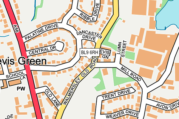 BL9 6RH map - OS OpenMap – Local (Ordnance Survey)