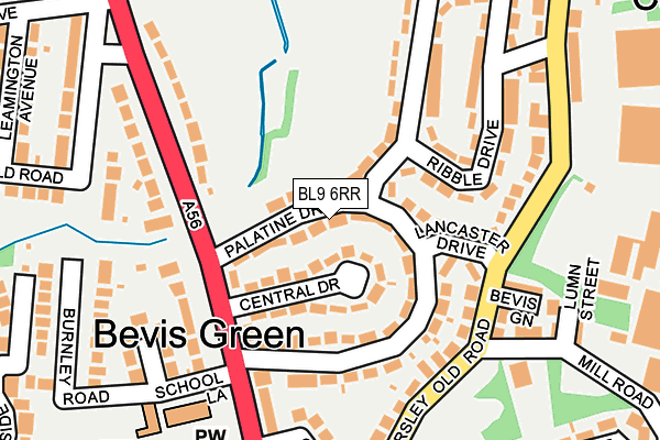 BL9 6RR map - OS OpenMap – Local (Ordnance Survey)