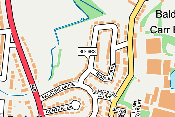 BL9 6RS map - OS OpenMap – Local (Ordnance Survey)