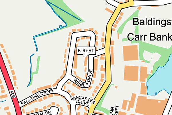 BL9 6RT map - OS OpenMap – Local (Ordnance Survey)