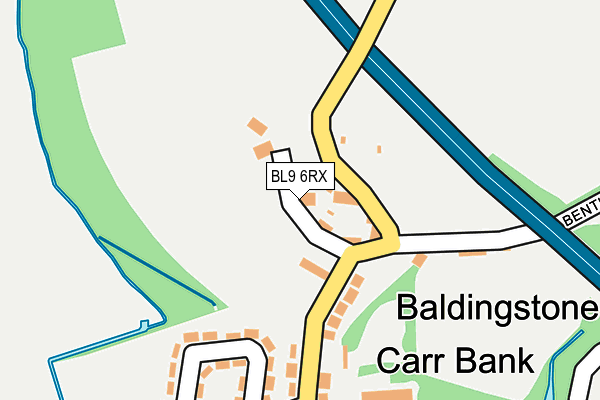 BL9 6RX map - OS OpenMap – Local (Ordnance Survey)