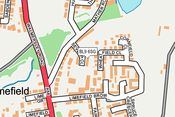 BL9 6SG map - OS OpenMap – Local (Ordnance Survey)