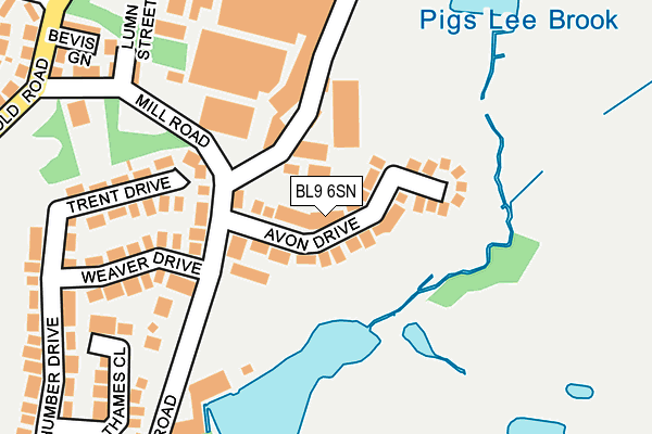 BL9 6SN map - OS OpenMap – Local (Ordnance Survey)