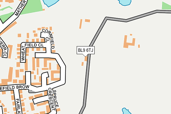 BL9 6TJ map - OS OpenMap – Local (Ordnance Survey)