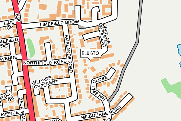 BL9 6TQ map - OS OpenMap – Local (Ordnance Survey)
