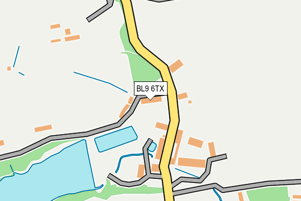 BL9 6TX map - OS OpenMap – Local (Ordnance Survey)