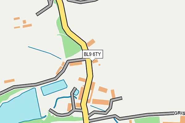 BL9 6TY map - OS OpenMap – Local (Ordnance Survey)