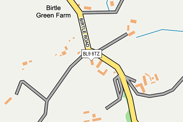 BL9 6TZ map - OS OpenMap – Local (Ordnance Survey)