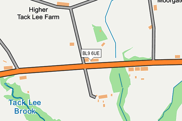 BL9 6UE map - OS OpenMap – Local (Ordnance Survey)