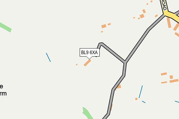 BL9 6XA map - OS OpenMap – Local (Ordnance Survey)