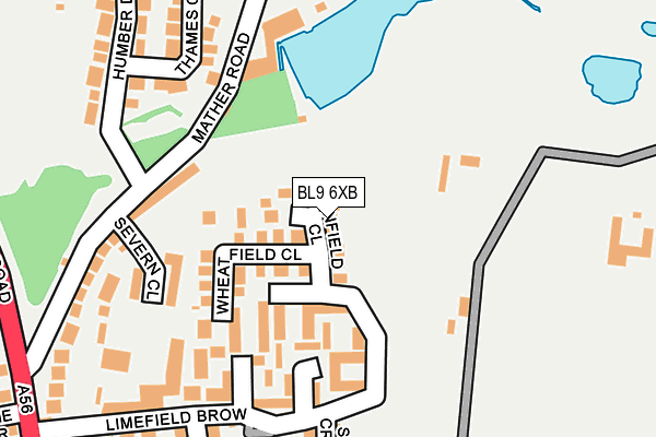 BL9 6XB map - OS OpenMap – Local (Ordnance Survey)