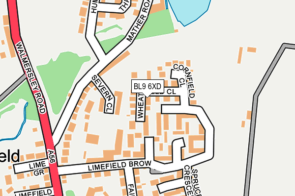 BL9 6XD map - OS OpenMap – Local (Ordnance Survey)