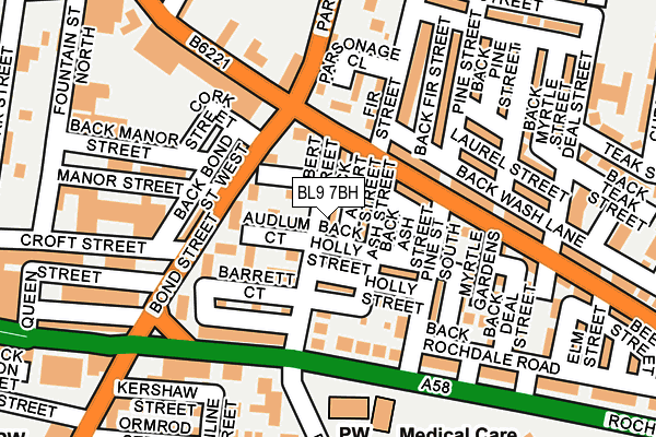 BL9 7BH map - OS OpenMap – Local (Ordnance Survey)
