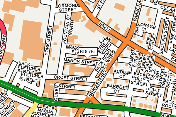 BL9 7BL map - OS OpenMap – Local (Ordnance Survey)