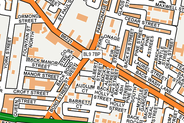 BL9 7BP map - OS OpenMap – Local (Ordnance Survey)