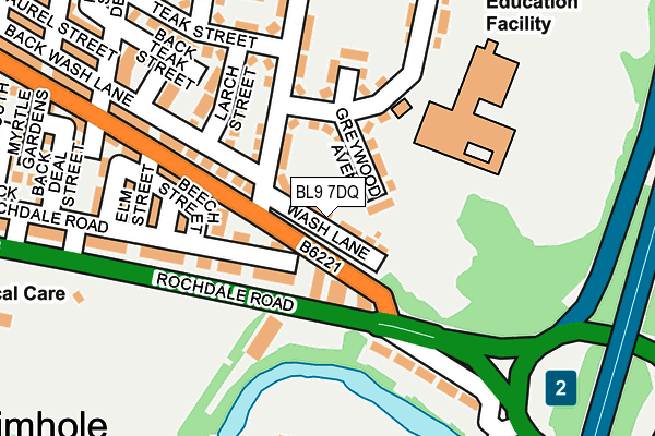 BL9 7DQ map - OS OpenMap – Local (Ordnance Survey)