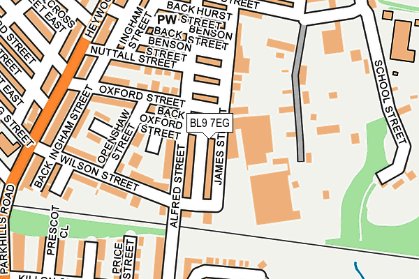 BL9 7EG map - OS OpenMap – Local (Ordnance Survey)