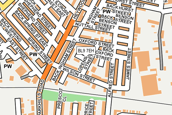 BL9 7EH map - OS OpenMap – Local (Ordnance Survey)