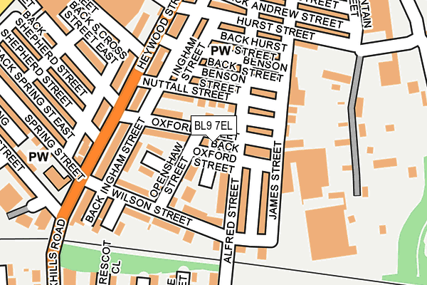 BL9 7EL map - OS OpenMap – Local (Ordnance Survey)
