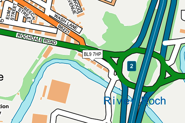 BL9 7HP map - OS OpenMap – Local (Ordnance Survey)