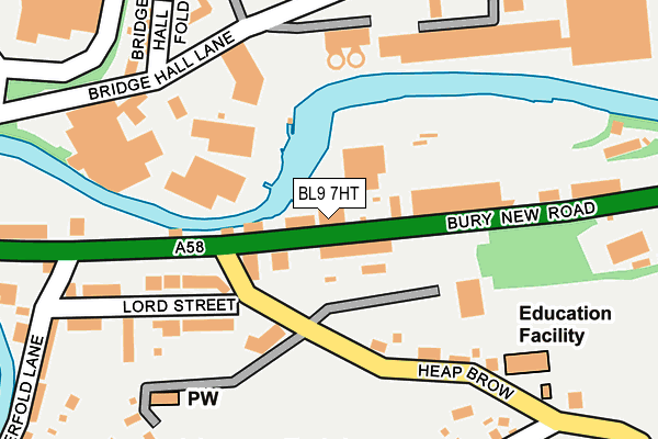 BL9 7HT map - OS OpenMap – Local (Ordnance Survey)