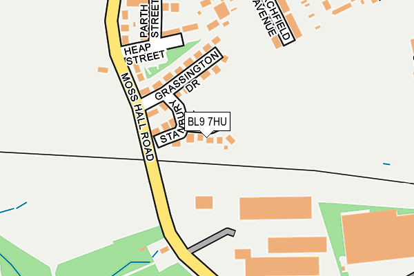 BL9 7HU map - OS OpenMap – Local (Ordnance Survey)