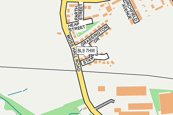 BL9 7HW map - OS OpenMap – Local (Ordnance Survey)
