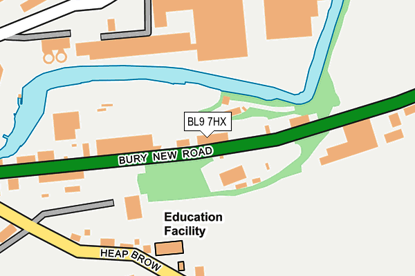 BL9 7HX map - OS OpenMap – Local (Ordnance Survey)