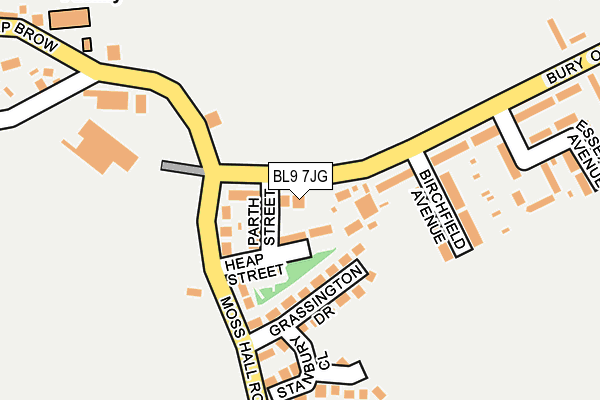 BL9 7JG map - OS OpenMap – Local (Ordnance Survey)