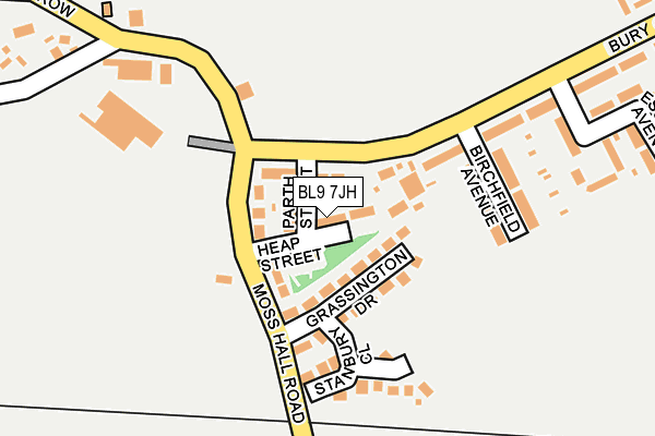 BL9 7JH map - OS OpenMap – Local (Ordnance Survey)