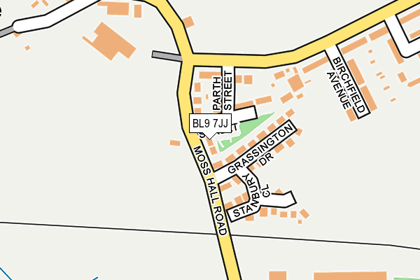 BL9 7JJ map - OS OpenMap – Local (Ordnance Survey)