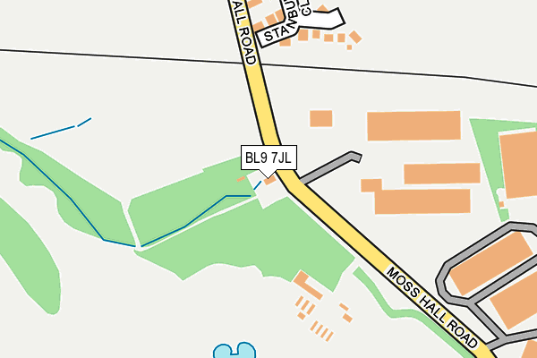 BL9 7JL map - OS OpenMap – Local (Ordnance Survey)