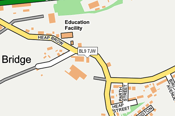 BL9 7JW map - OS OpenMap – Local (Ordnance Survey)