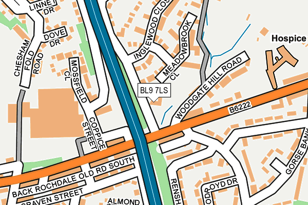 BL9 7LS map - OS OpenMap – Local (Ordnance Survey)