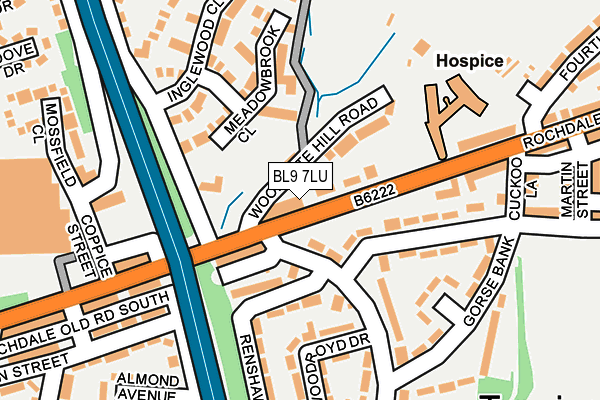 BL9 7LU map - OS OpenMap – Local (Ordnance Survey)