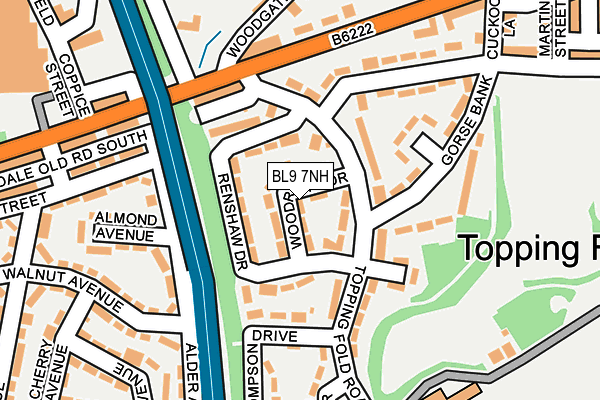 BL9 7NH map - OS OpenMap – Local (Ordnance Survey)