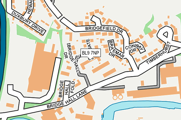 BL9 7NP map - OS OpenMap – Local (Ordnance Survey)