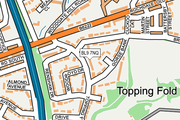BL9 7NQ map - OS OpenMap – Local (Ordnance Survey)