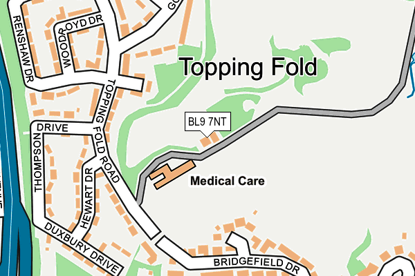 BL9 7NT map - OS OpenMap – Local (Ordnance Survey)