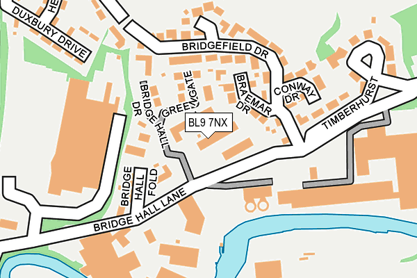 BL9 7NX map - OS OpenMap – Local (Ordnance Survey)