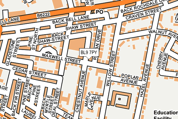 BL9 7PY map - OS OpenMap – Local (Ordnance Survey)