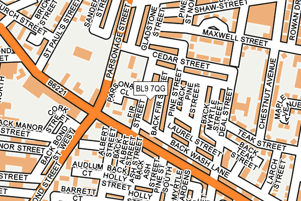 BL9 7QG map - OS OpenMap – Local (Ordnance Survey)