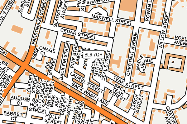 BL9 7QH map - OS OpenMap – Local (Ordnance Survey)