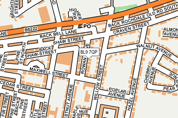 BL9 7QP map - OS OpenMap – Local (Ordnance Survey)