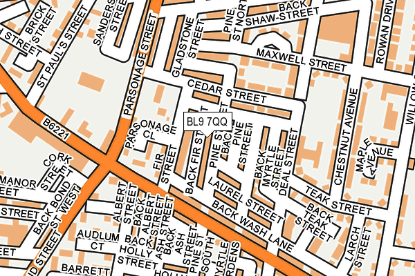 BL9 7QQ map - OS OpenMap – Local (Ordnance Survey)