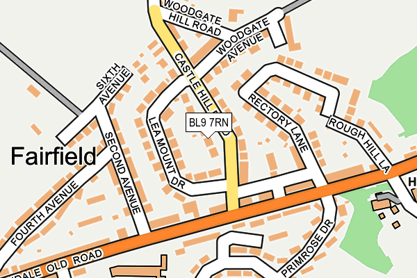BL9 7RN map - OS OpenMap – Local (Ordnance Survey)