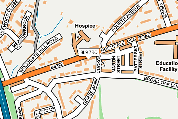 BL9 7RQ map - OS OpenMap – Local (Ordnance Survey)