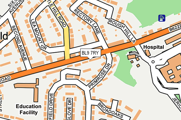 BL9 7RY map - OS OpenMap – Local (Ordnance Survey)